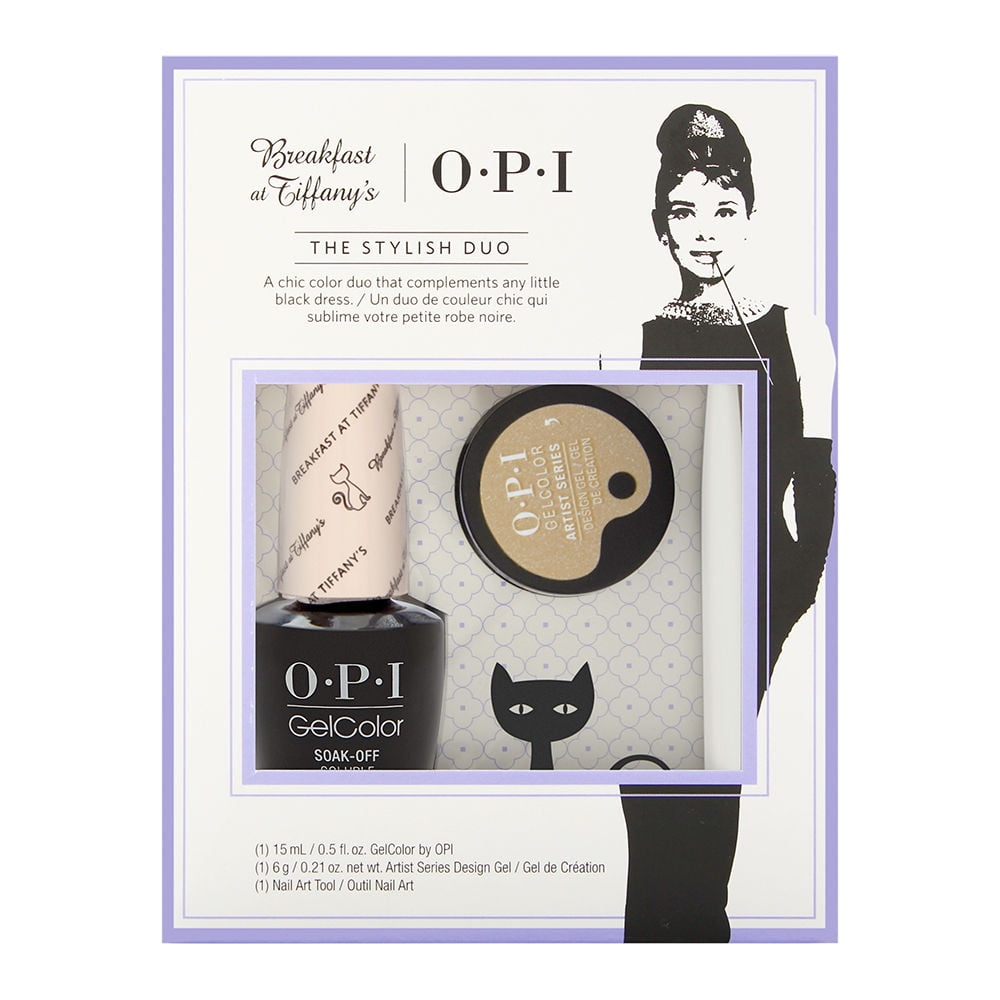 OPI Breakfast at Tiffany's Art Series Set GelColor + Design Gel w/Brush HPH35 - Breakfast at Tiffany's