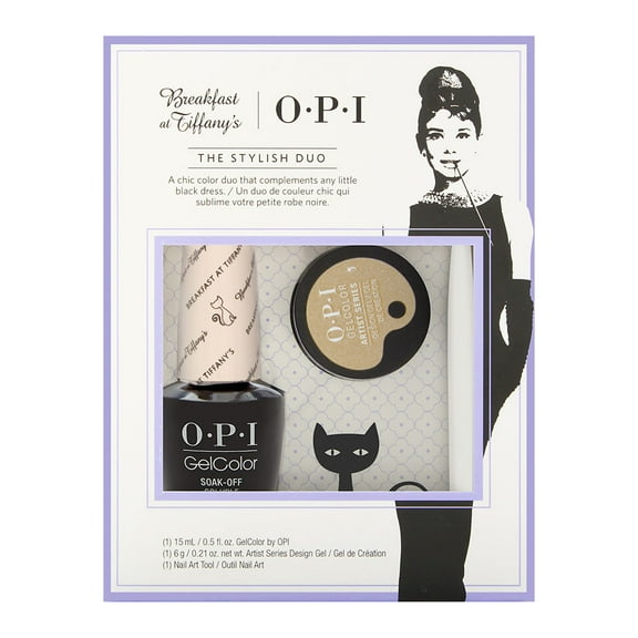 OPI Breakfast at Tiffany's Art Series Set GelColor + Design Gel w/Brush HPH35 - Breakfast at Tiffany's