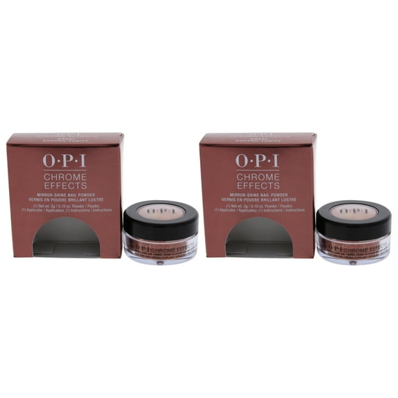 OPI Chrome Effects Mirror Shine Nail Powder - Great Copper-Tunity - Pack of 2, 0.1 oz Nail Powder