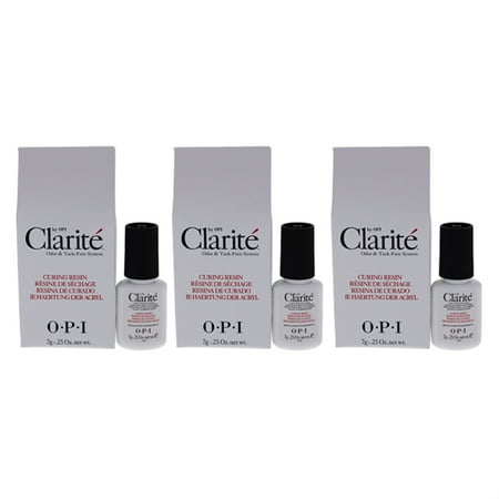 OPI Clarite Curing Resin - Pack of 3 Nail Cure, 0.25 oz