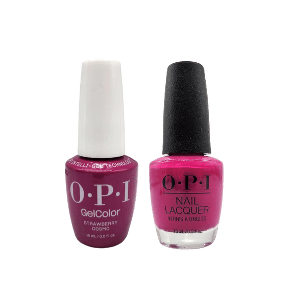 OPI Duo Set: Nail Lacquer + GelColor - Strawberry Cosmo 0.5 oz - (NL/GC) S070