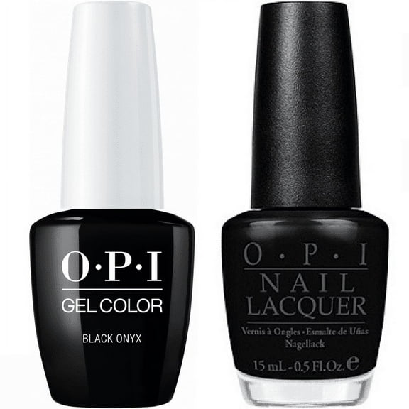 OPI GELCOLOR + MATCHING LACQUER BLACK ONYX T02