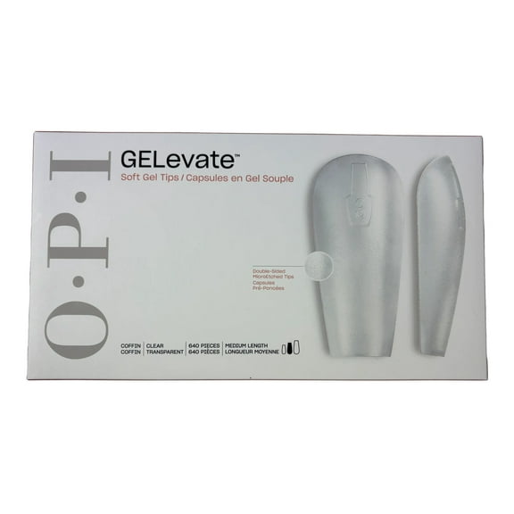 OPI GELevate Soft Gel Extensions Box 640 pcs Coffin Tip #FCT002