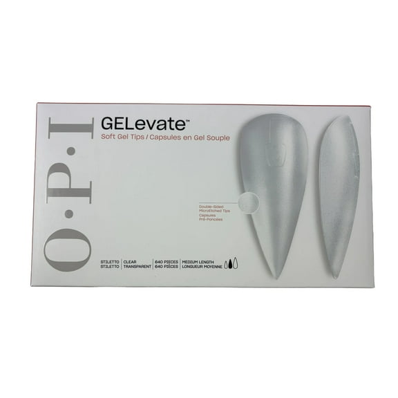 OPI GELevate Soft Gel Extensions Box 640 pcs Stiletto Tip #FCT005