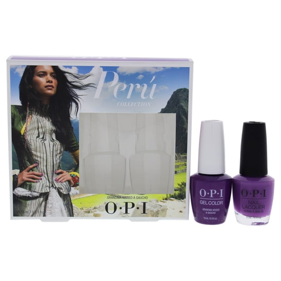 OPI GelColor Gel and Nail Polish Duo, Grandma Kissed a Gaucho, 0.5 fl oz Each