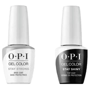 OPI GelColor STAY STRONG BASE COAT & STAY SHINY TOP COAT COMBO SET 0.5 oz * BEAUTY TALK LA *