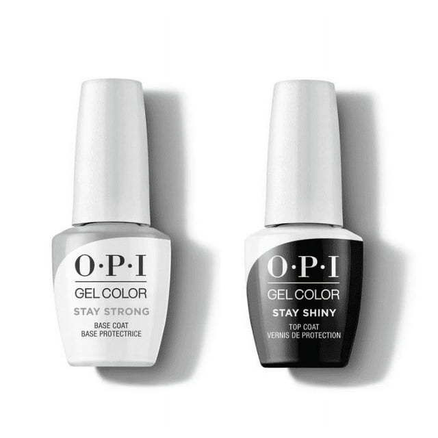 OPI GelColor STAY STRONG BASE COAT & STAY SHINY TOP COAT COMBO SET 0.5