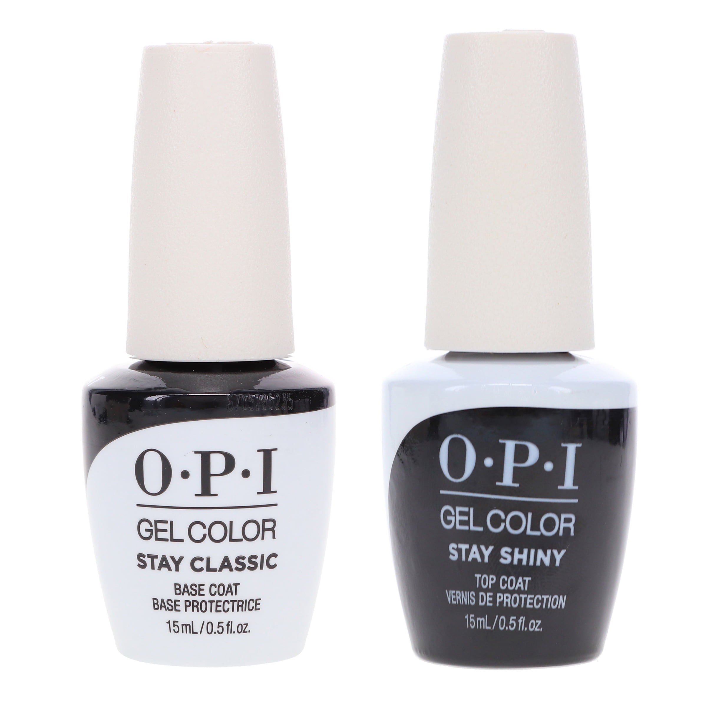 OPI GelColor Stay Shiny Top Coat 0.5 oz & GelColor Stay Classic Base Coat 0.5 oz Combo Pack