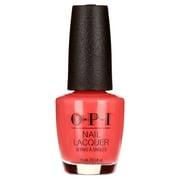OPI Nail Lacquer, Live Love Carnaval, Vibrant Coral Nail Polish, 0.5 fl oz