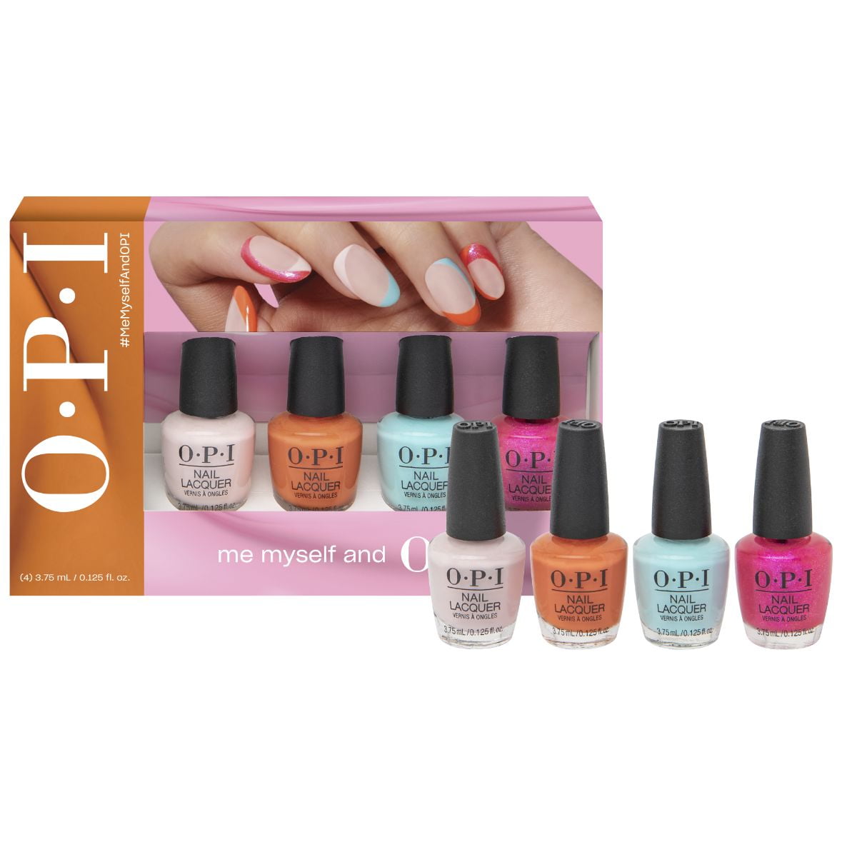 OPI Gel Color Me Myself Nail Polish Kit (nail/polish/24x15ml +  base/coat/6x15ml+ top/coat/6x15ml) - Set | MAKEUP