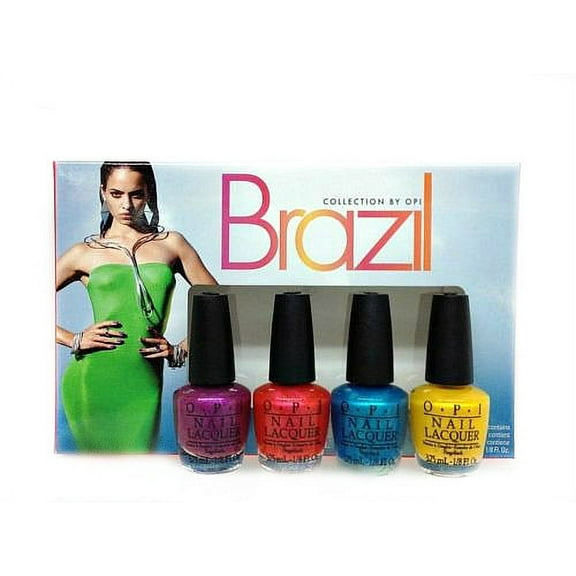 OPI Mini Nail Lacquer Collection - BRAZIL - BEACH SANDIES Liquid Sand (4 colors x 1/8oz) DCA17