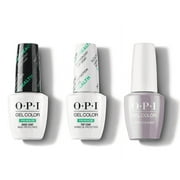 OPI Nail Gel Polish GelColor .5oz/15mL 3 CT Combo - Base, Top & Taupe-less Beach GC A61