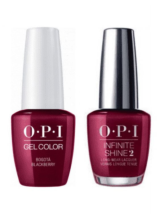 OPI Nail GelColor + Infinite Shine Polish Combo 2 ct - Bogota Blackberry GC F52