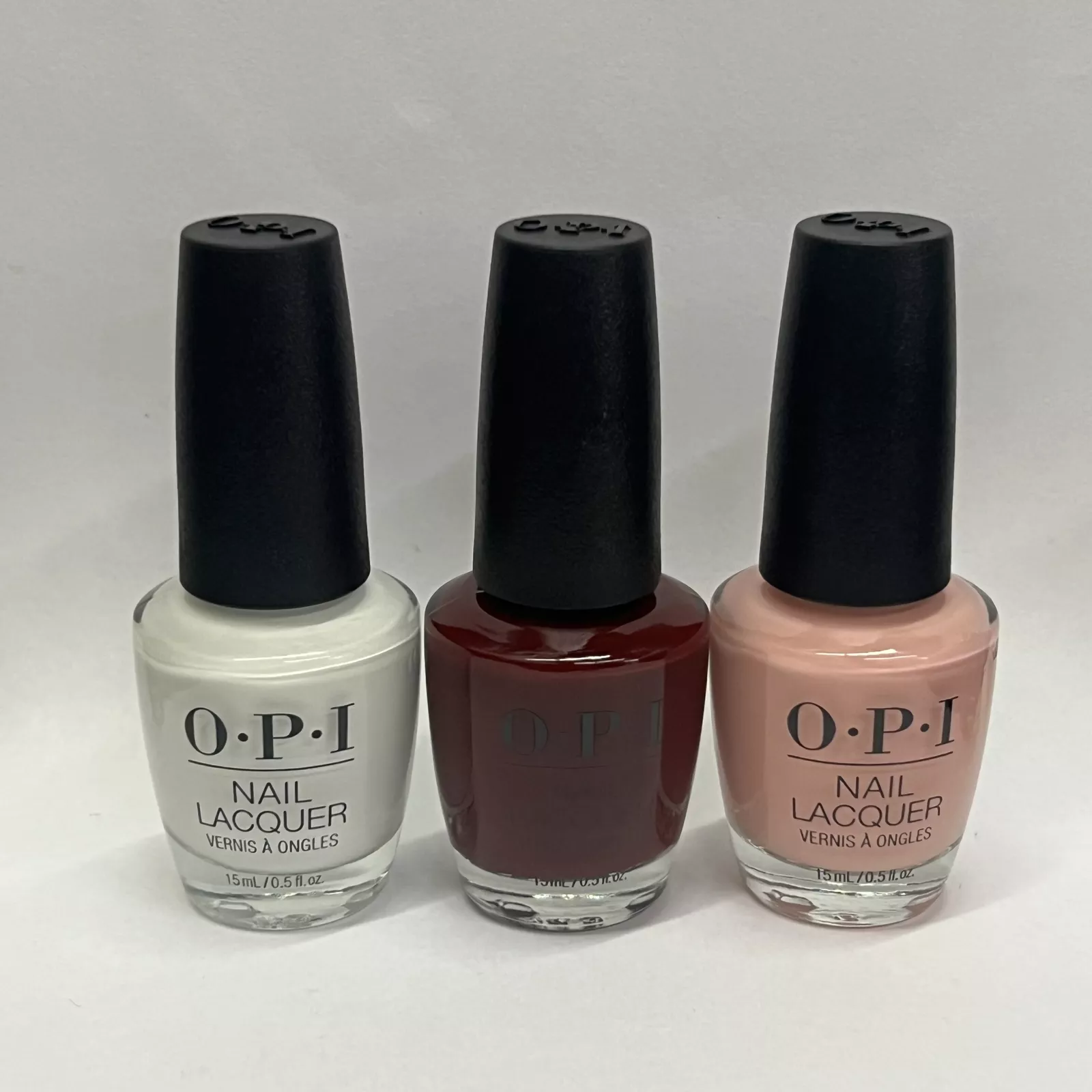 OPI Nail Lacquer, 3 Pack - Ultimate Best Sellers! Bubble Bath, Got The Blues For Red, Alpine Snow, 0.5 fl. oz. each