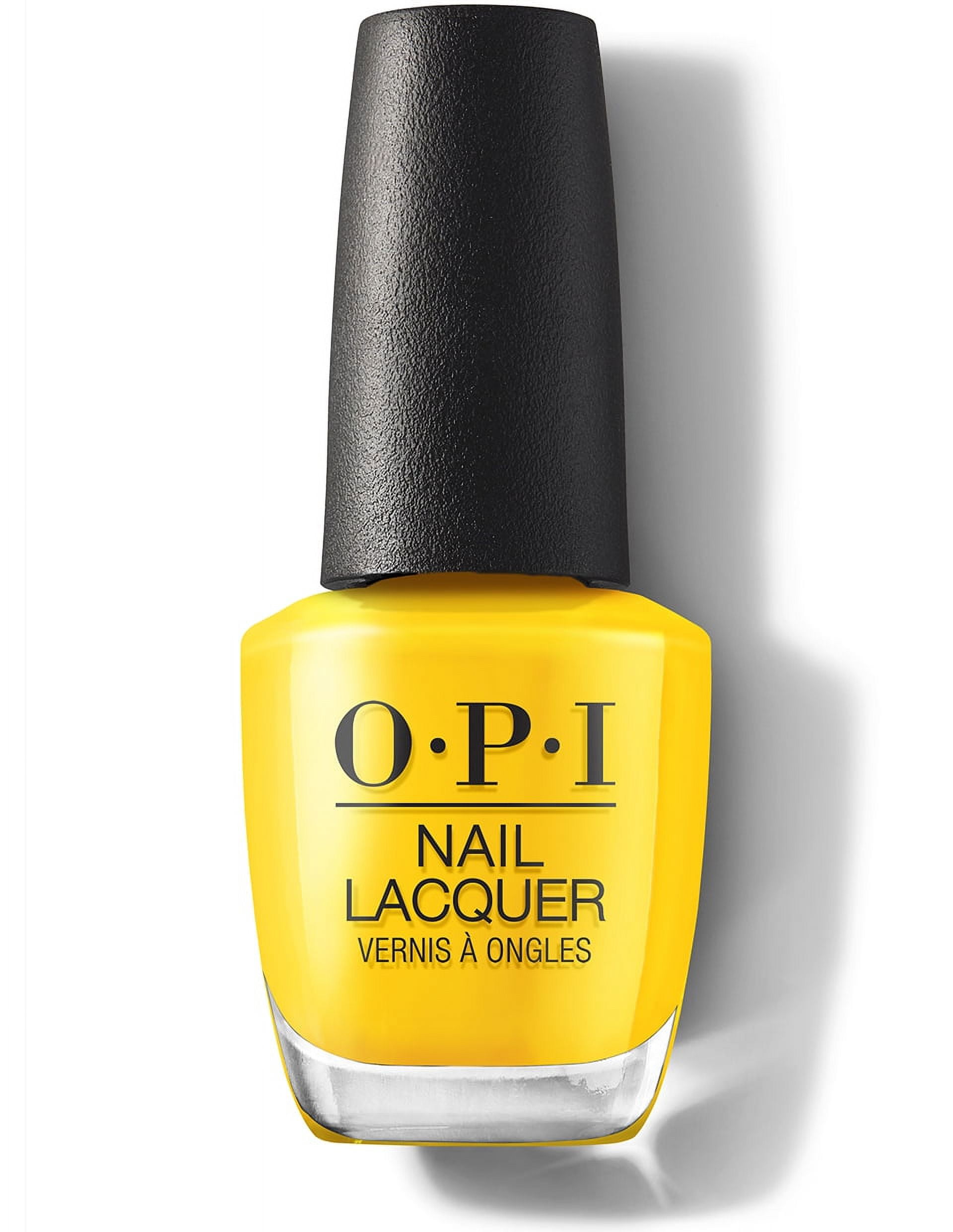 OPI Nail Lacquer, Exotic Birds Do Not Tweet, Radiant Bright Yellow Nail Polish, 0.5 fl oz