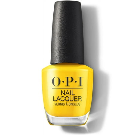OPI Nail Lacquer, Exotic Birds Do Not Tweet, Radiant Bright Yellow Nail Polish, 0.5 fl oz
