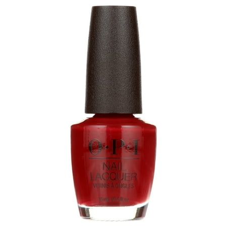 OPI Nail Lacquer, Got The Blues For Red, Deep Red Nail Polish, 0.5 fl oz