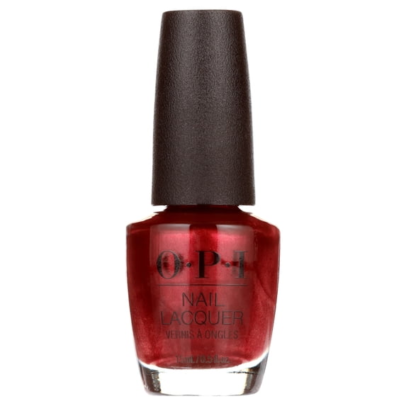 OPI Nail Lacquer, I'm Not Really a Waitress, Shimmery Wine Red Nail Polish, 0.5 fl oz