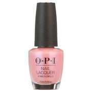 OPI Nail Lacquer, Rosy Future, Shimmery Rose Pink Nail Polish, 0.5 fl oz