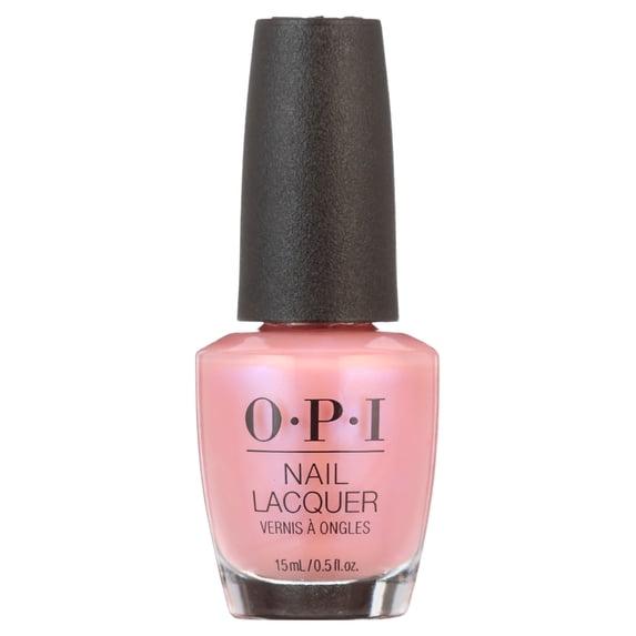 OPI Nail Lacquer, Rosy Future, Shimmery Rose Pink Nail Polish, 0.5 fl oz