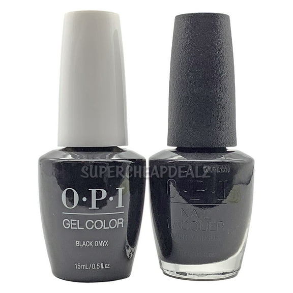 OPI Nail Polish & GelColor Gel Nail Polish Duo Set 0.5 oz - T02 - BLACK ONYX