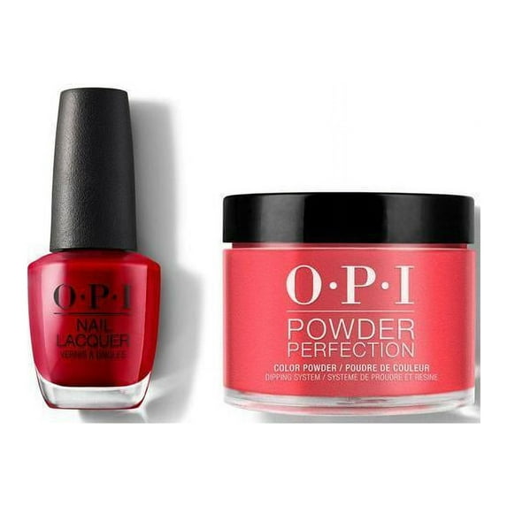 OPI Nail Polish and Dipping Powder Perfection Combo - Red Hot Rio A70