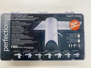 OPI Nail Tips Natural , Matte finish , ultimate smile line tip Assorted item # TP023