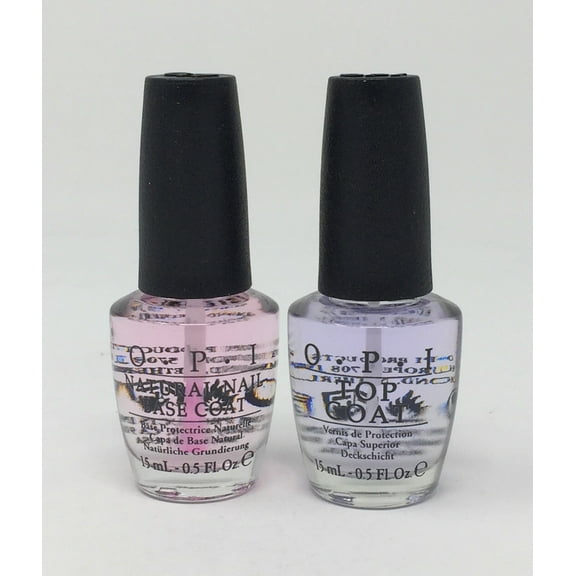 OPI Natural Nail Polish, Clear Base Coat & Top Coat, Duo Pack, 0.5 fl oz each