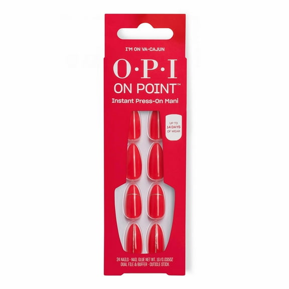 OPI On Point Instant Press-On Mani, Cajun Shrimp, False Nails, 24 Pieces