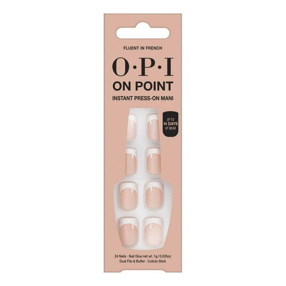 OPI On Point Instant Press On Nails, Fluent In French, False Nails, 24 Pieces