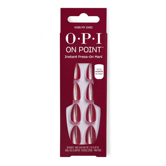 OPI On Point Press on Nails, Kiss My Chic, False Nails, 30 Pieces