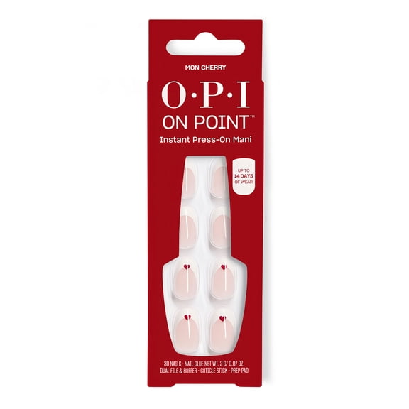 OPI On Point Instant Press On Nails. Mon Cherry, False Nails, 24 Pieces