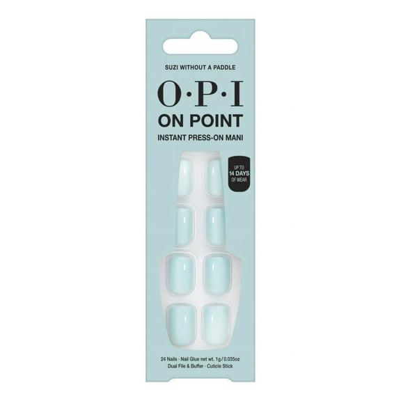 OPI On Point Instant Press On Nails, Suzi Without a Paddle, False Nails, 24 Pieces