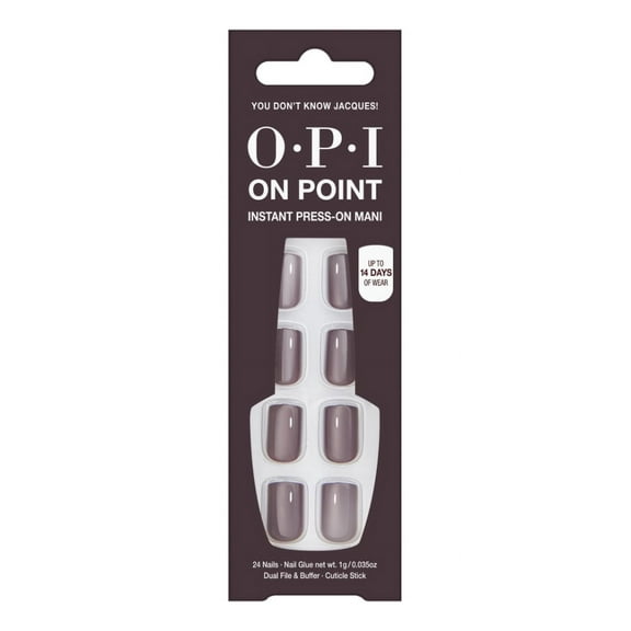OPI On Point Instant Press On Nails, You Dont Know Jacques!, False Nails, 24 Pieces