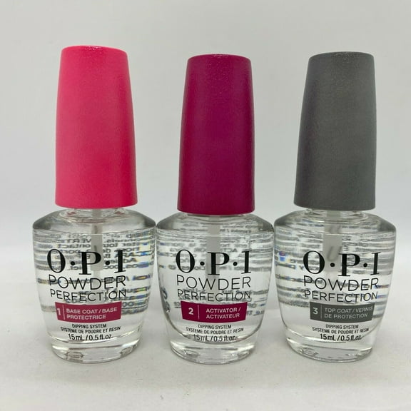 OPI Powder Perfection Dipping System 3 Steps Kit Liquid 0.5oz - All 3 bottles