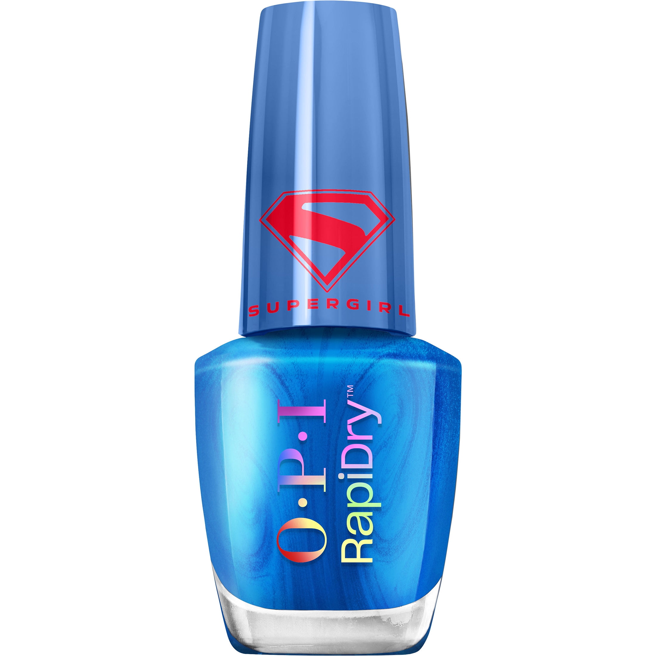 OPI Rapidry Quick-Dry Lacquer, Sklarian Sapphire, Blue Shimmer Nail Polish, 0.3 fl oz