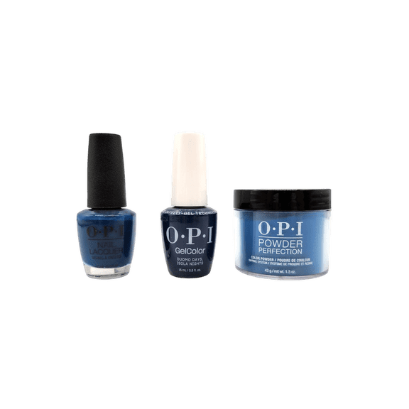 OPI Trio Set: Powder Perfection + GelColor + Nail Lacquer - Duomo Days, Isola Nights - (DP/GC/ NL) MI06