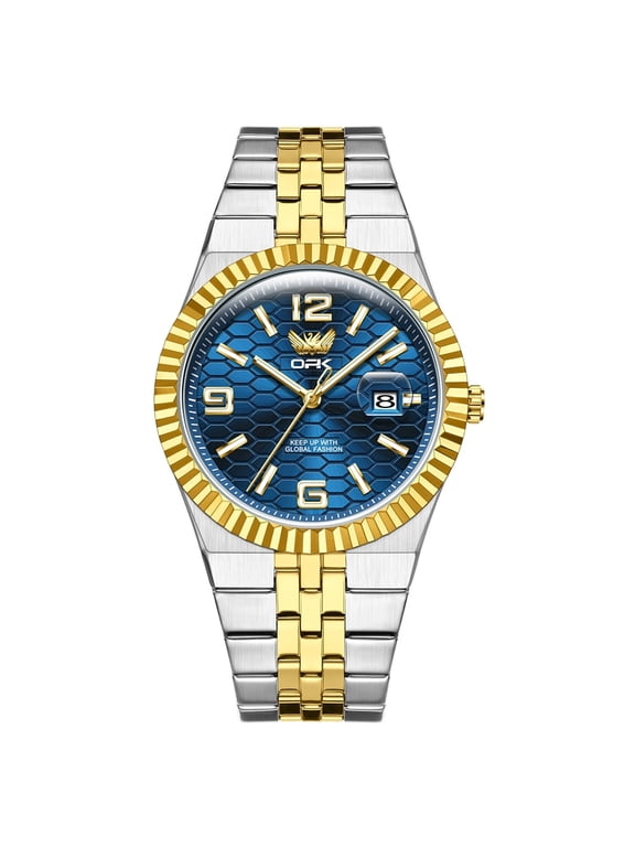 Watches for Men's Classic Dress Analog Quartz Big Face Casual Stainless Steel Two-tone Waterproof Luminous Easy to Read Men Wrist Watches Reloj Para Hombre