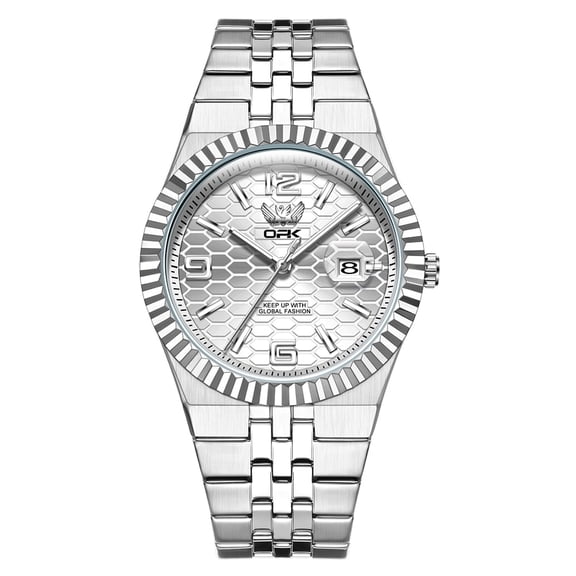 OPK Watches for Men's Classic Dress Analog Quartz Big Face Casual Stainless Steel Two-tone Waterproof Luminous Easy to Read Men Wrist Watches Reloj Para Hombre