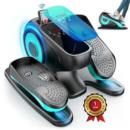 OPMUKIN Under Desk Elliptical Machine, Quiet Leg Exerciser, 10 Speeds, Portable, Compact & Fully Assembled