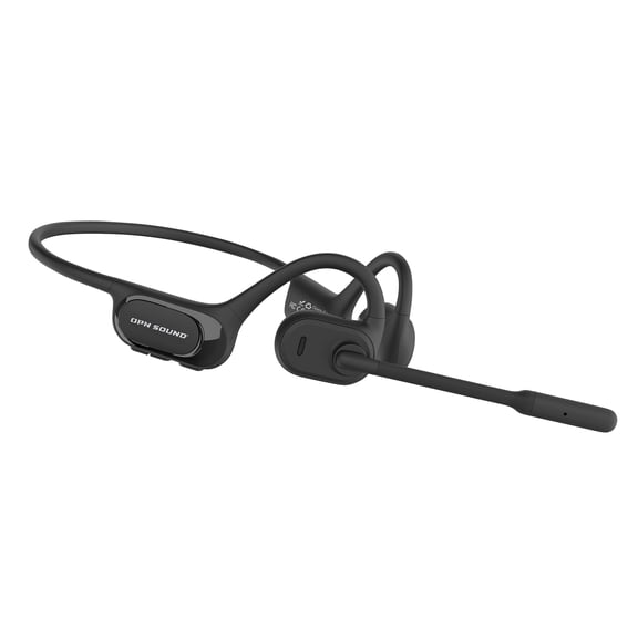 OPN Sound Chat Pro Bluetooth Open-Ear Communication Headset with Boom Microphone and Direct-Connect Dongle, Black OS5050BL
