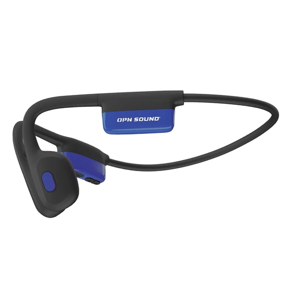 OPN Sound Mezzo+ Bluetooth Bone-Conduction Neckband Sports Headphones with Microphone, Black and Blue, OS8000BL