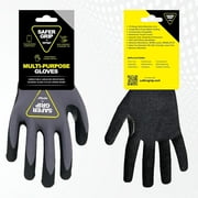 OPNBar Nitrile Coated Work Gloves - Touchscreen Compatible, Reinforced Thumb Crotch, Safer Grip, 1-Pair
