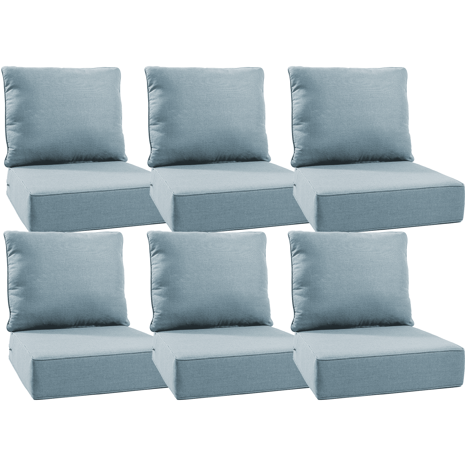 Opohoro Outdoor Deep Seat Cushion Set, 24"x22"x6", Water Resistant & UV Resistant Comfortable Furniture Cushions for Patio Chair, Sofa, Loveseat