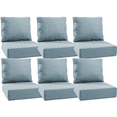 thumbnail image 1 of Opohoro Outdoor Deep Seat Cushion Set, 24"x22"x6", Water Resistant & UV Resistant Comfortable Furniture Cushions for Patio Chair, Sofa, Loveseat, 1 of 12
