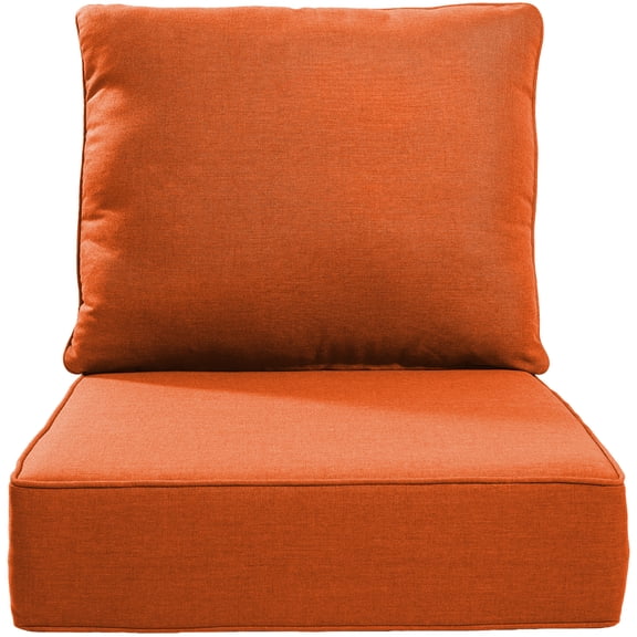Opohoro Outdoor Deep Seat Cushion Set, 24"x22"x6", Water Resistant & UV Resistant Comfortable Furniture Cushions for Patio Chair, Sofa, Loveseat