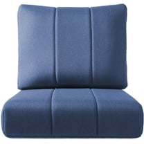 OPOHORO 2-Piece Outdoor Deep Seet Cushion Set, 24"x24", 6-Inch Thick Seat and Back Cushions for Patio Chairs or Sofas, Blue