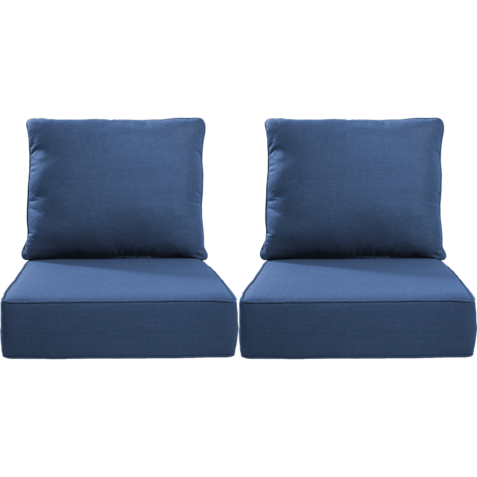 Opohoro Outdoor Deep Seat Cushion Set, 24"x22"x6", Water Resistant & UV Resistant Comfortable Furniture Cushions for Patio Chair, Sofa, Loveseat