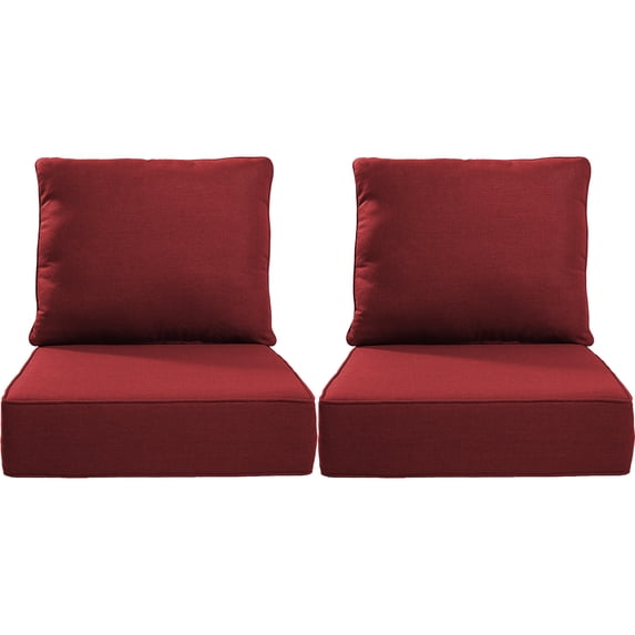 Opohoro Outdoor Deep Seat Cushion Set, 24"x22"x6", Water Resistant & UV Resistant Comfortable Furniture Cushions for Patio Chair, Sofa, Loveseat