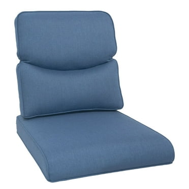 OPOHORO Outdoor 2-Piece Deep Seat Cushion Set,25"x 22", Water Resistant, Fade Resistant, Deep Seat Bottom and Back Cushion for Chair, Sofa, and Couch,Blue